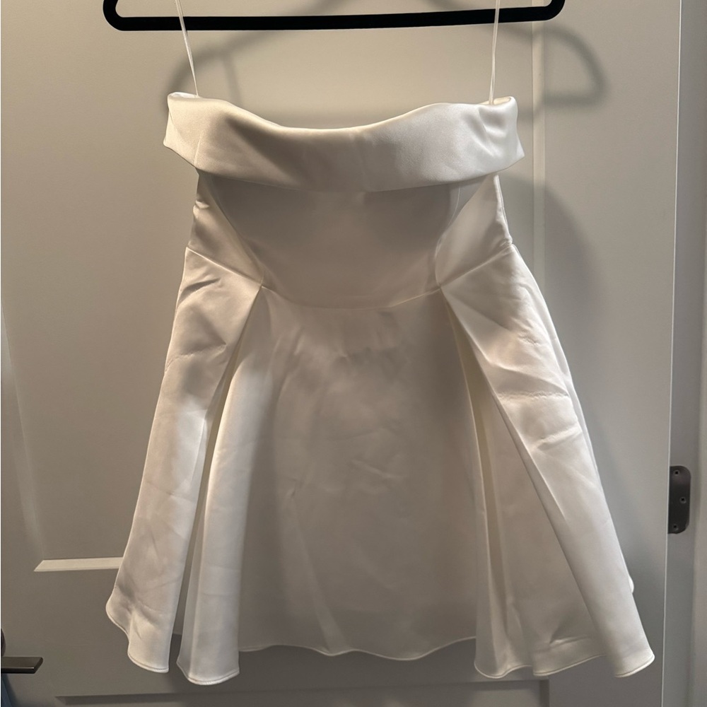 Meshki Ivory Strapless Gown